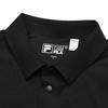 Fila White Special Series Knitted Comfortable Short Sleeve Polo Shirt Men Tops Black F51M427107ABK