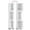 Bathroom Cabinet White 30x30x190 Cm Particleboard