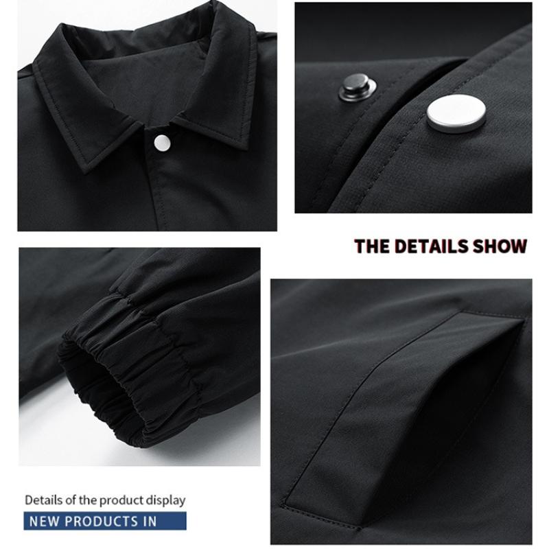 Versatile Coat Minimalist Lapel Jacket Men's Spring and Autumn Trend Loose Coach Jacket Couple Wildcard Casual Jacket Breathable Work Casual Jacket
