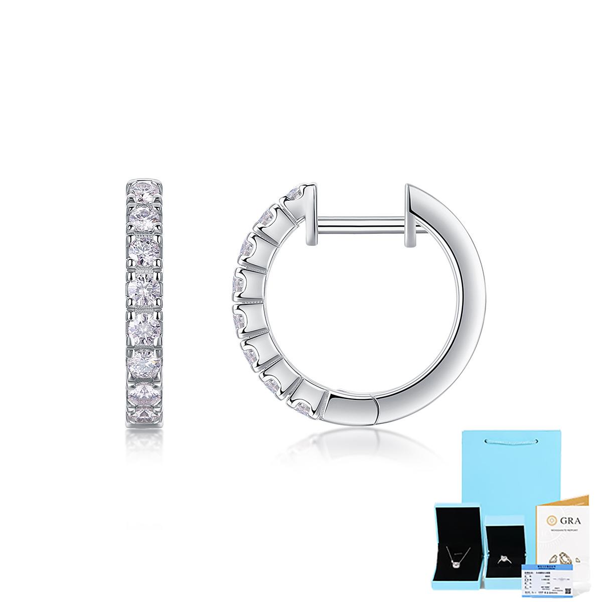 

Серьги из серебра S925 2,0 мм с муассанитом, серьги, украшения для ушей