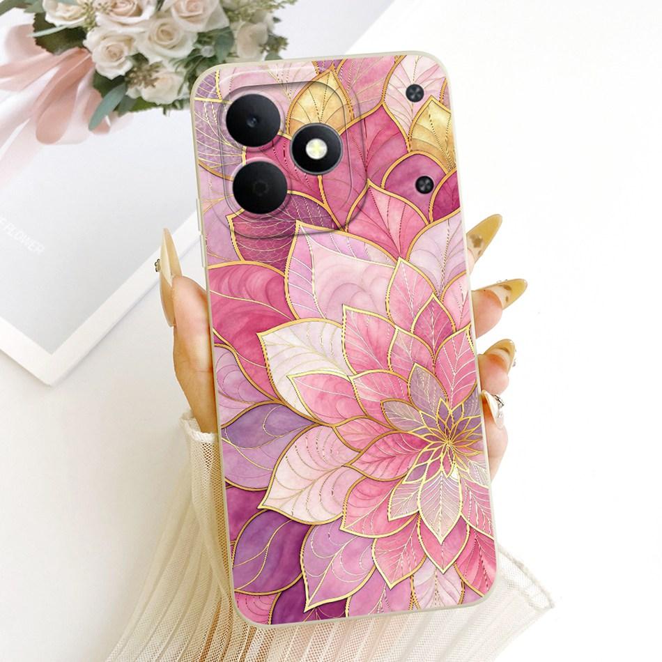Für Realme Note 80 RMX5388 Niedliche Katze Blume Cartoon Handyhülle Für Realme Note80 4G Weiche Silikonhüllen Stoßfänger
