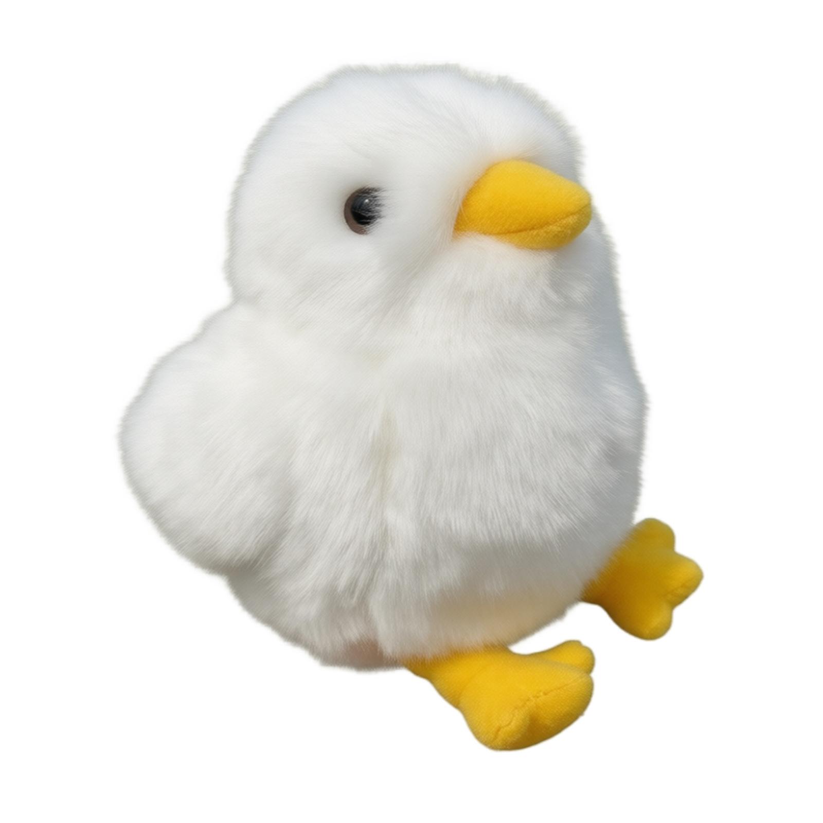 

Soft Plush Animal Stuffed Toy Cute Chick Design Lightweight Small Size Suitable for Children and Collectors Plush Doll for Home and Travel белый