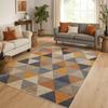 Tapis doux scandinave géométrique multicolore 133x170