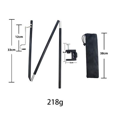 Portable Folding Camping Light Pole, Aluminum Alloy Outdoor Camping Lamp Stand for Campground Lighting
