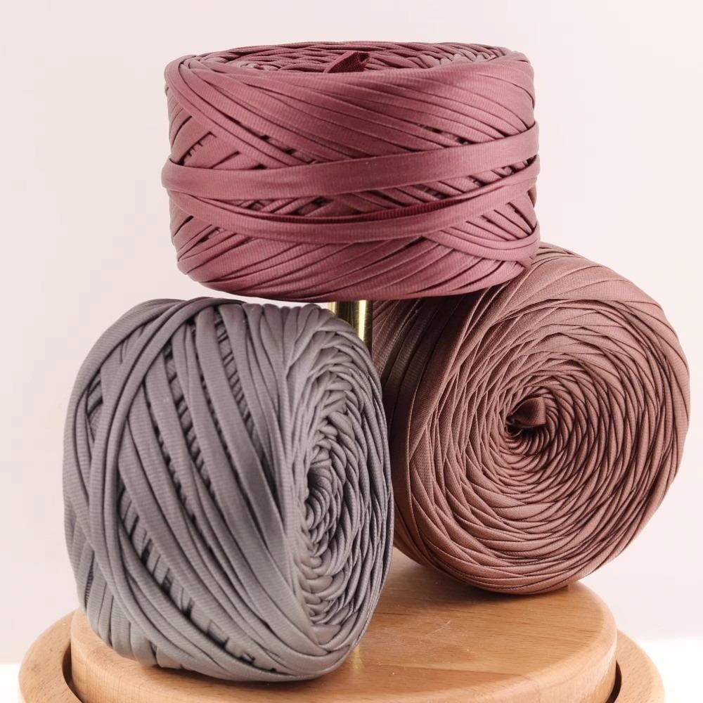 200g/Roll Nappa Matte Faux Leather Yarn Woven Yarn Solid Color Crocheting Thread Yarn Faux Leather Material Crafts Yarn