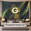 Custom Name Text Tapestry Green Bay Packers Personalized Polyester Wall Tapestry For Bedroom And Room
