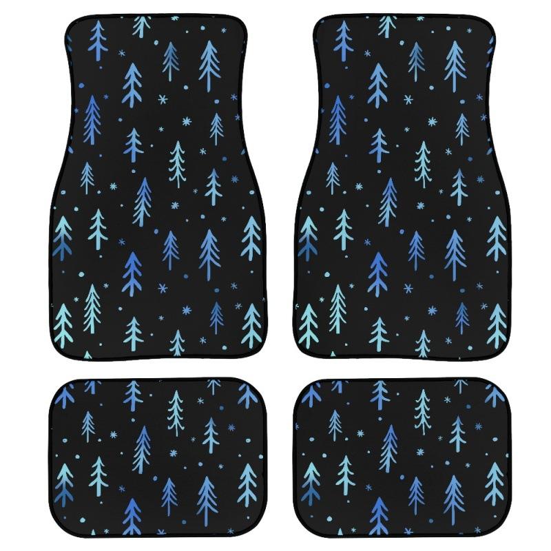 Diy Printed Car Floor Mat Carpet Four-Piece Set Of Dirt-Resistant Floor Mat Universal Starry Sky