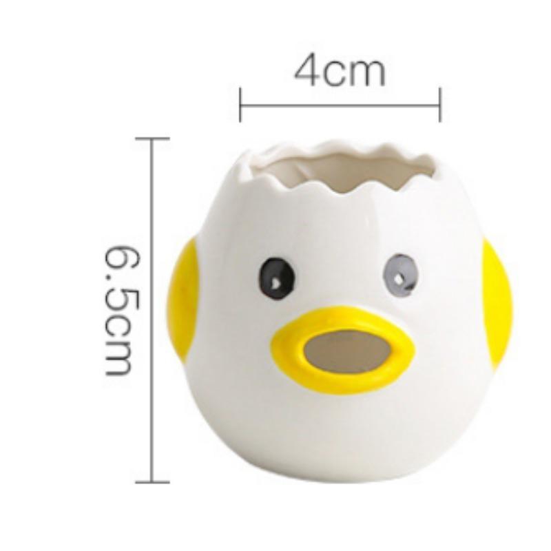 1 Stück Kreativer Keramik-Eiklar- und Proteintrenner Haushaltliches Eiflüssigkeits- und Eigelb-Sieb Backwerkzeug Leicht zu reinigen