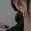 Fashion Stainless Steel Letter D Hoop Earrings For Women Men Simple Geometric Huggie Piercing Earring Party Birthday Jewelry