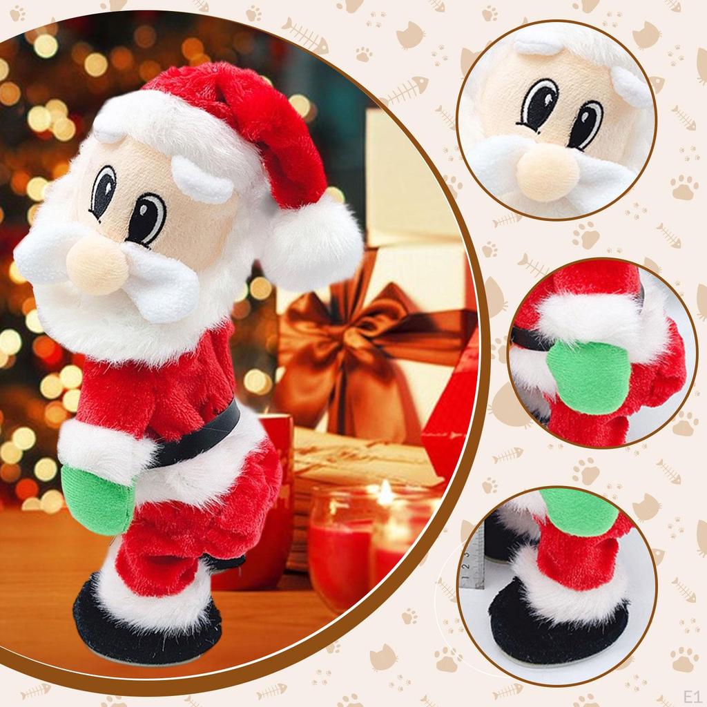 Twerking Santa Doll Booty Shaking Toy Ornament Party Favors with Music Dancing for