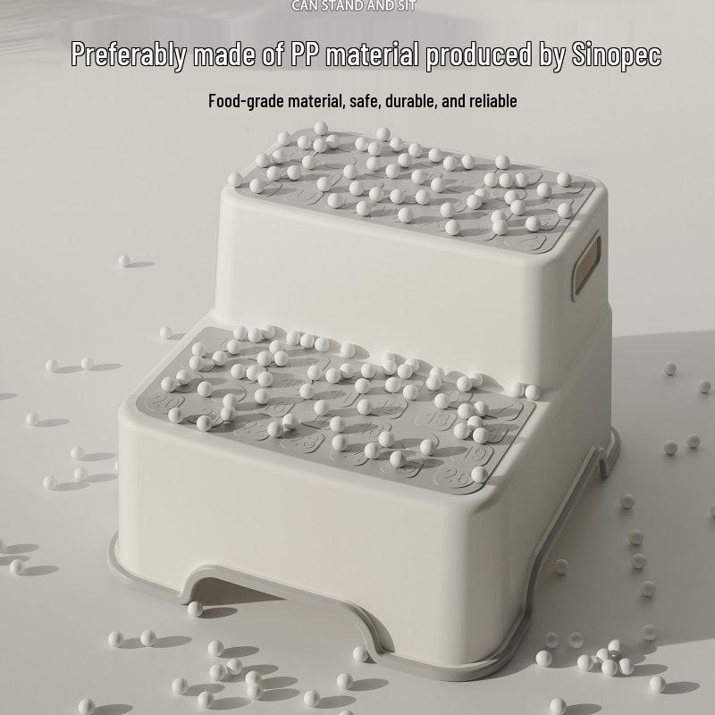 Kids' Anti-Slip Step Stool: Footrest & Washstand for Tooth Brushing