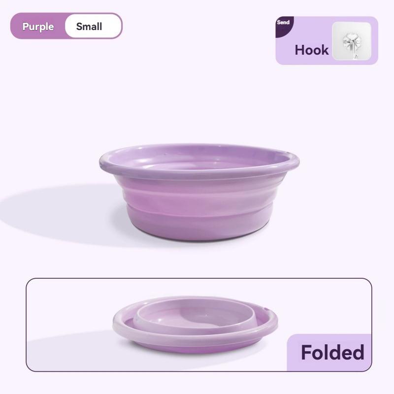 Folding Basin, Large Deep Wash Basin, Laundry Basin for Student Dormitory, Thickened Plastic Basin, Foot Bath Basin