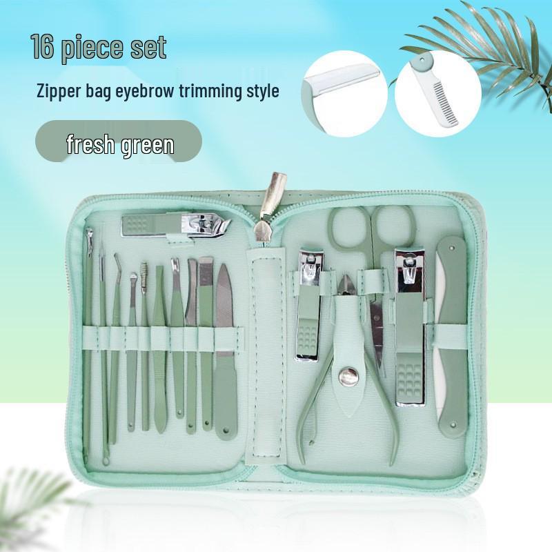 Stainless Steel Manicure Nail Clipper Set - Complete Grooming Tools Kit