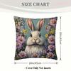 Bunny Floral Cushion Covers Chair Living Room Pillowcase Cozy Zipper Sofa Pillow Covers Bedroom Indoor Home Decor