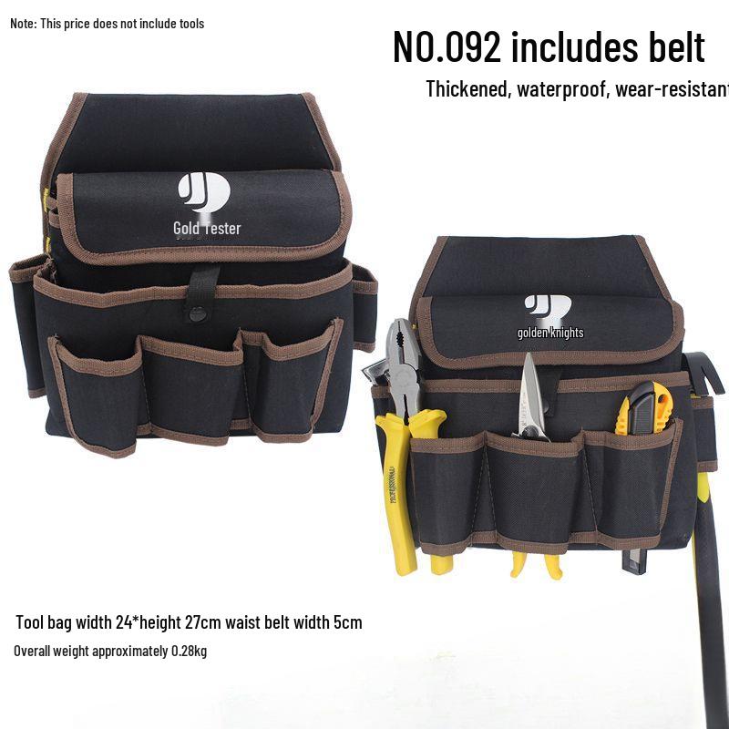Golden Knight Electrician & Plumber Roll-Up Tool Bag - Multipurpose Canvas Storage with Insert Pockets