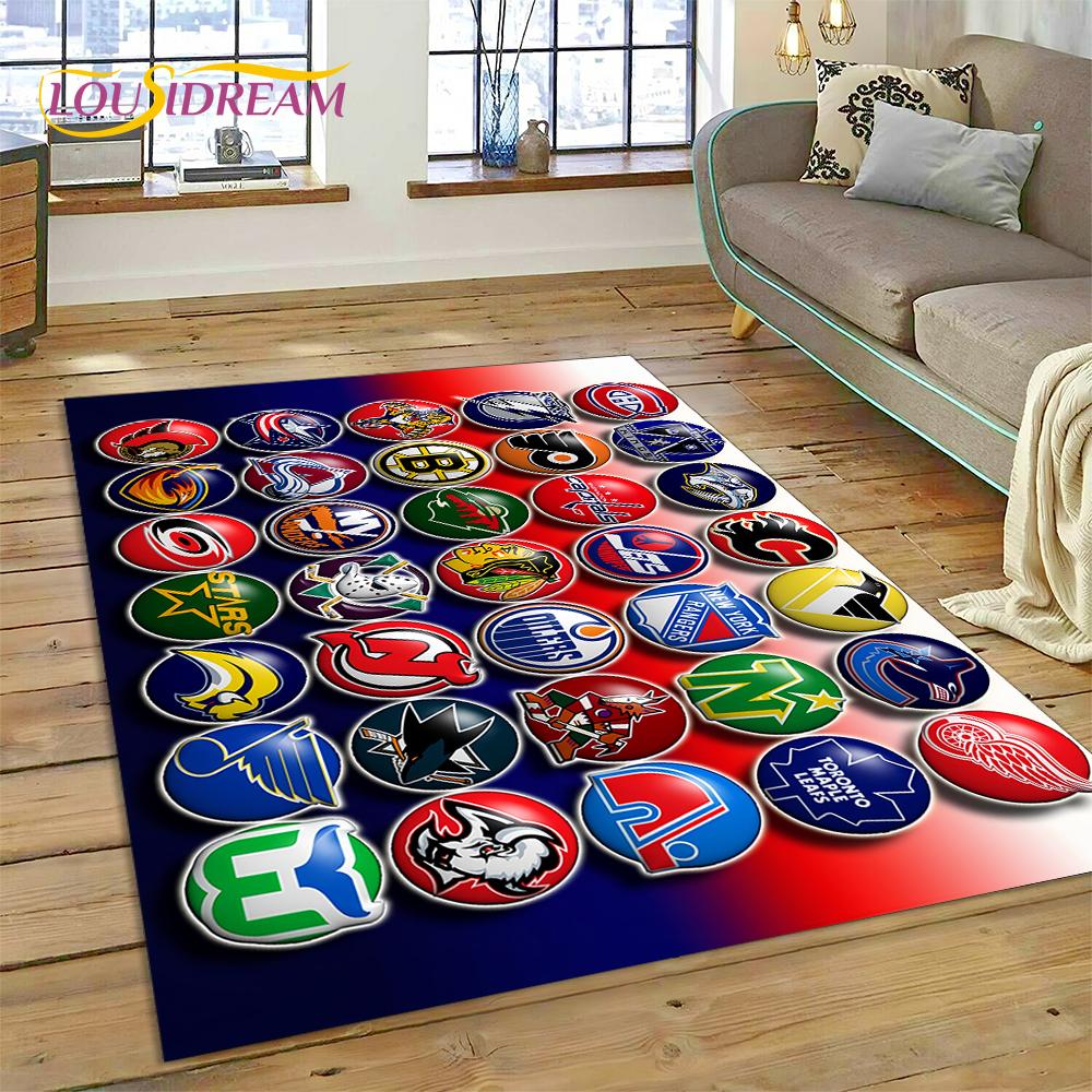 American Football N-NFL Zeichen Rugby Gamer Teppich für Wohnzimmer Schlafzimmer Dekoration, Bodenteppich rutschfeste Dekoration für Sofa Fußmatte