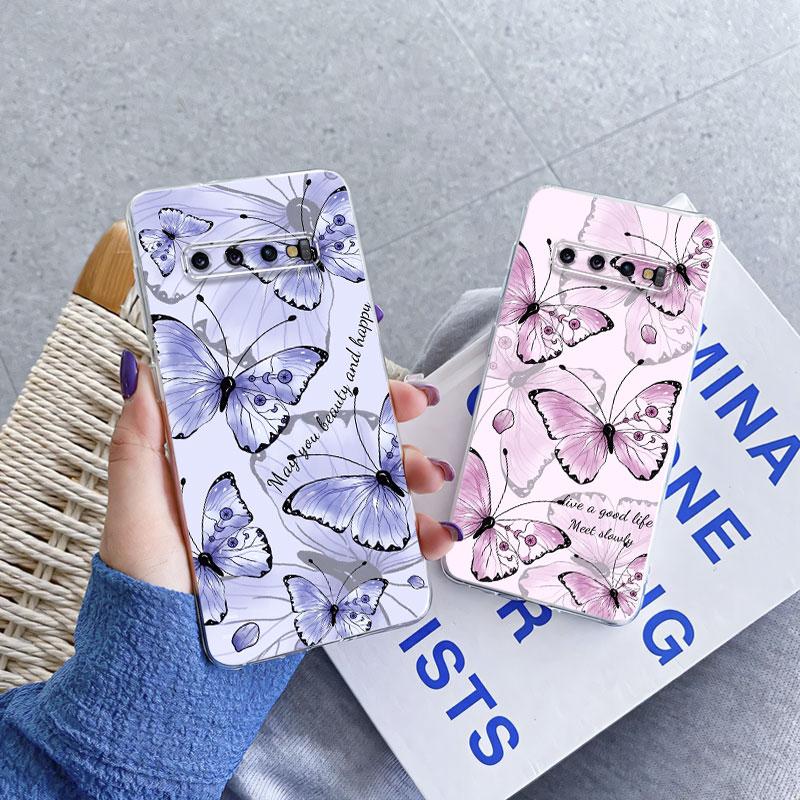 For Samsung S10 Plus S10 5G Case Luxury Phone Case For Samsung GalaxyS10 S10E Marble Flower Clear Soft Silicone Protective Cover
