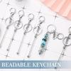 12 Pcs Elegant Keychain Crafting Set Sturdy Alloy Beading Charm Pendant for Stylish Key Decorations and Ornament