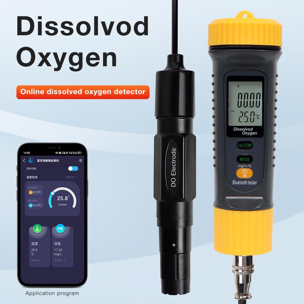 0-20mg/L DO Tester Bluetooth Digital Dissolved Oxygen Meter Aquarium Water Quality Tester Monitor for Swimming Pool Aquarium