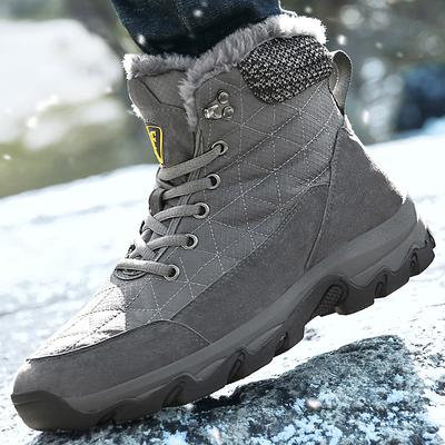 Winter große Größe Schneestiefel Herren Samt verdickt warm Outdoor Wandern High-Top Herrenschuhe dicksohlige Outdoor Freizeitschuhe