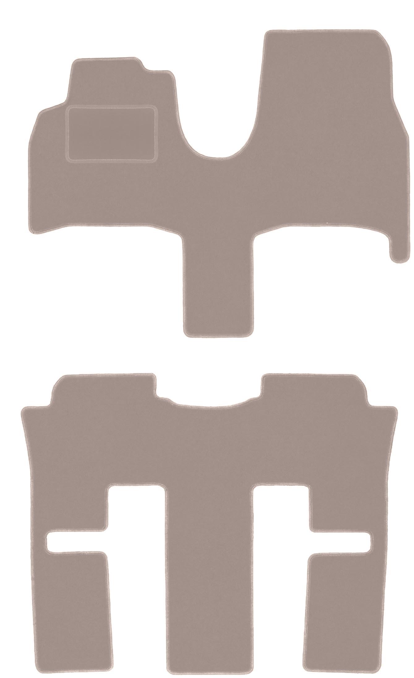 Tappetini in velluto beige per: Fiat Ulysse II 7 posti (2002-2010)