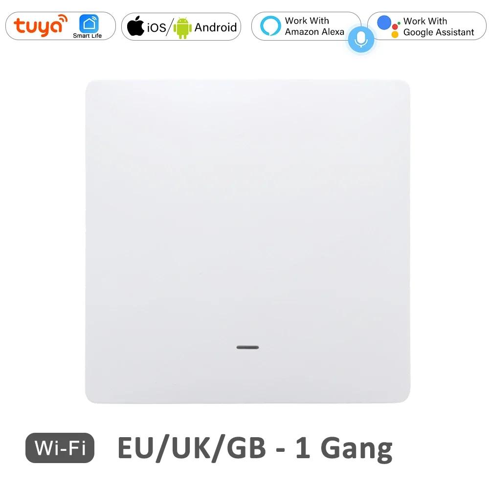 

2 3 Way WiFi Smart Wall Light Switch Push Button Tuya Led Korea EU Standard with without Neutral Timer 240V with Remote Control Live and Neutral
