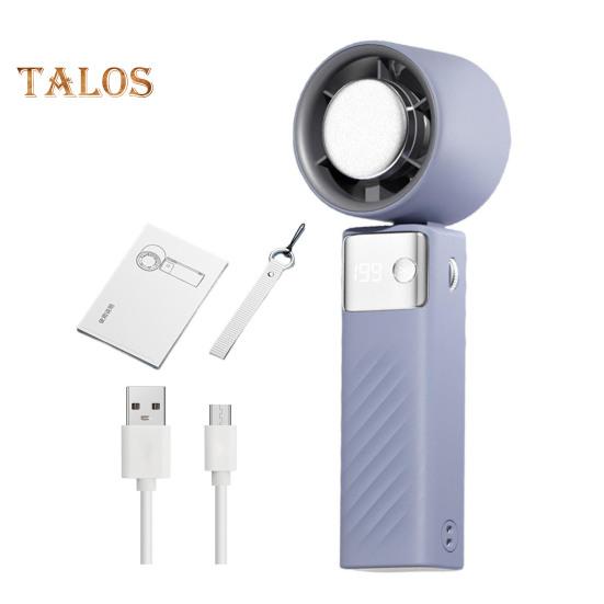 

Ручной вентилятор охлаждения с цифровым дисплеем, мощный воздушный поток, 1-199 скоростей, низкий уровень шума, USB-зарядка, мощный портативный вентилятор синий