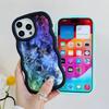 Winter Snowflake Mobile Cell Phone Case for iPhone 17 16 15 14 13 12 11 Air Pro Max Plus Wavy Edge TPU Colorful Cover Luxury