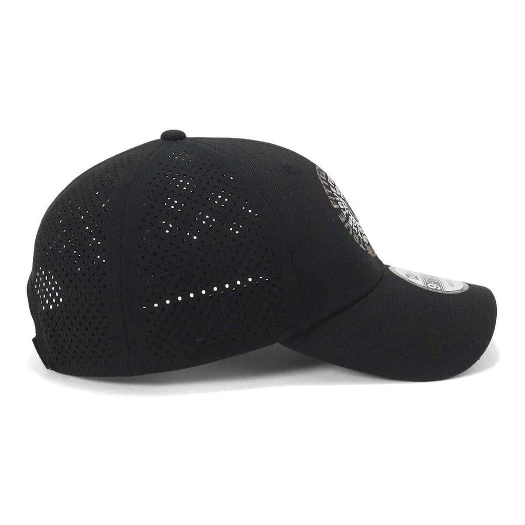 New Era Golf Cap 9FORTY Velcro Adjustable Black with FREE Laser Exclusive to Sun UV Stylish and / (14699690 NER36G3707) Perforation, ONSPOTZ, Unisex,
