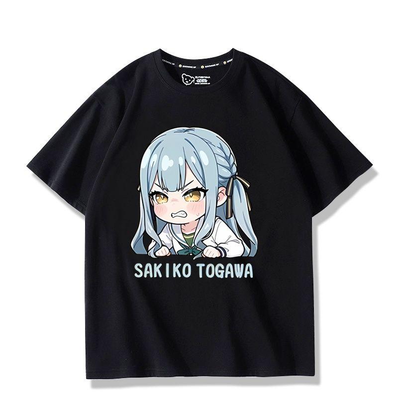 Anime BanG Dream Sakiko Togawa Print Tshirt Kawaii Summer Tee Short Sleeve Tops for Unisex Women Summer Clothes Womens Tshirts