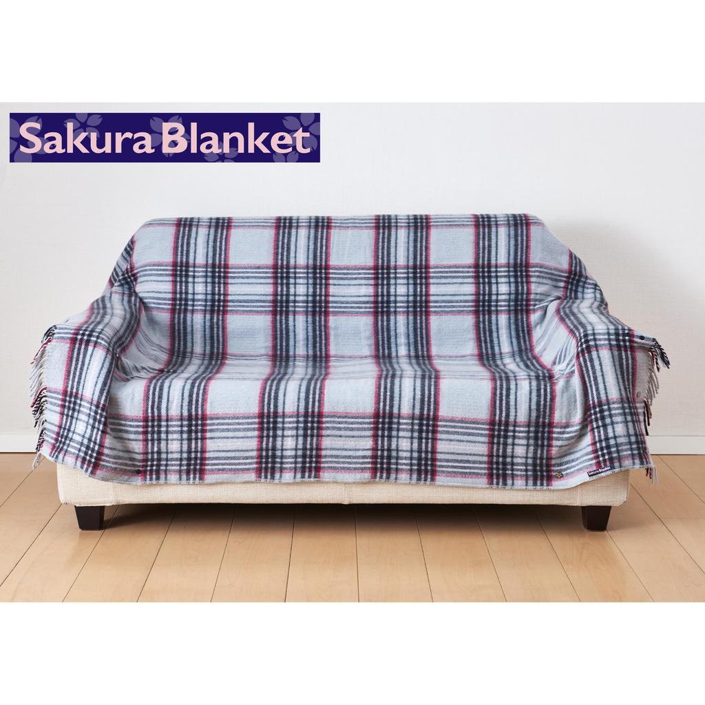 Sakura Blanket Hot Throw Large 170 x 130 Made in Silver Gray Blanket, Size, cm, Japan, Washable, SAKURA39-TK1(SG),