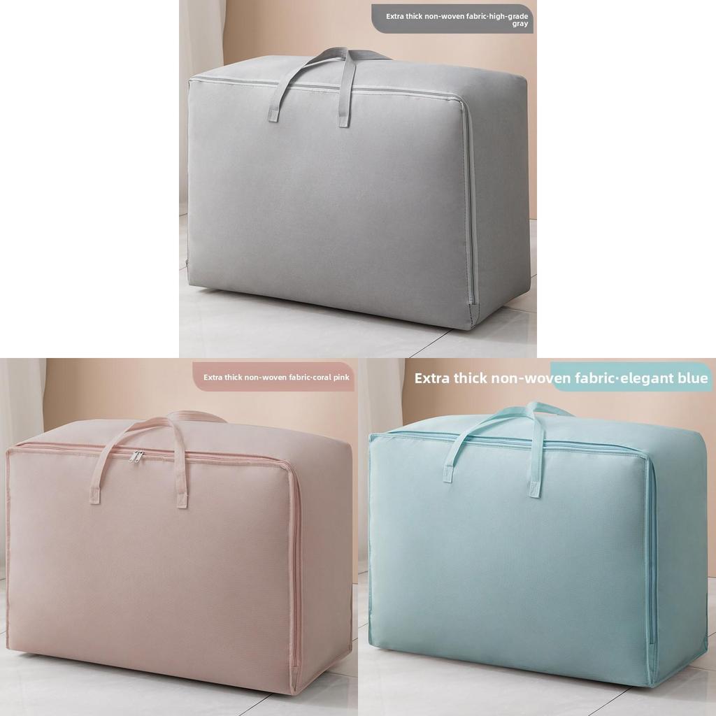 Bedroom Storage Bag Large Capacity Nonwoven Fabric Organizer With Dustproof Design For Bedding And Clothes