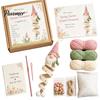 Parent Child Interaction Activities DIY Crochet Gnome Ornament Kit, Christmas Theme Soft Knitted Craft Thanksgiving Handmade Gift Sets Set,