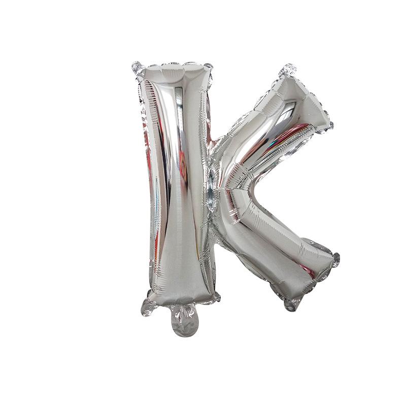50pcs Letter Balloon Aluminum Foil 50 Cm Bright Gold Silver Aluminum Film Letter Balloon