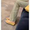 Grape mother same fairy wind round head thin belt slope heel cool slippers female French minimalist casual versatile toe slippers