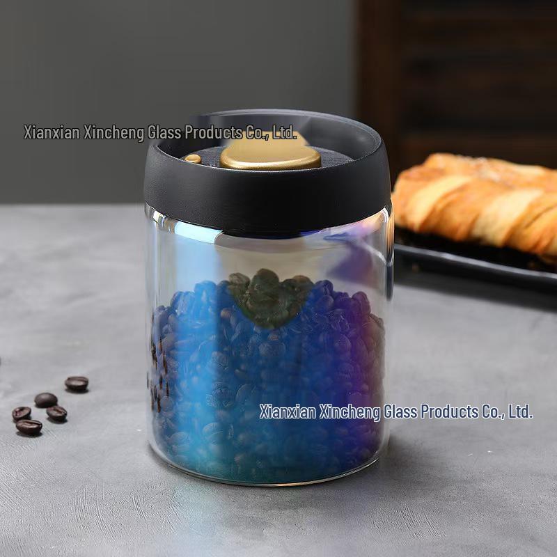 Vacuum-Sealed Moisture-Proof Glass Coffee Storage Jar