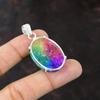 Rainbow Solar Quartz Druzy Pendant 925 Sterling Silver Pendant Handmade Antique Jewelry Real Gemstone Pendant Gift For Her Wonderful Jewelry