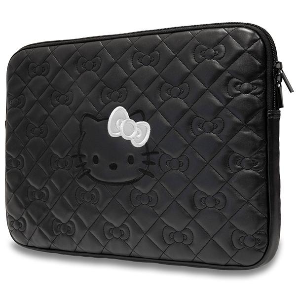 Hello Kitty Sleeve HKCSZPEKHBPK 14" Black/black Zip PU Quilted Bows