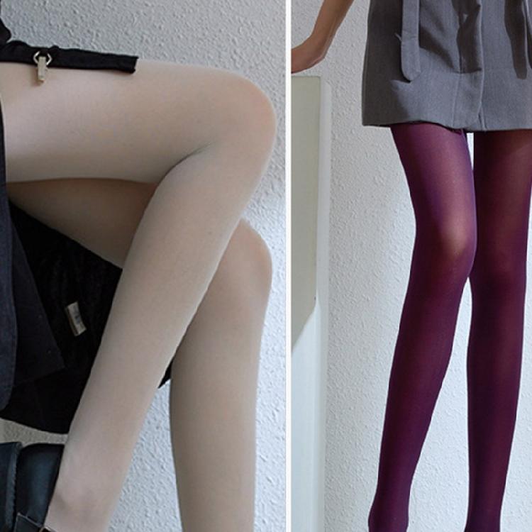 Damen 50D Weiche Blickdichte Strumpfhosen, Hoher Bund Strumpfhosen Unifarben Mit Fuß Steuerungsoberteil Strumpfhosen Oberschenkelhohe Strümpfe