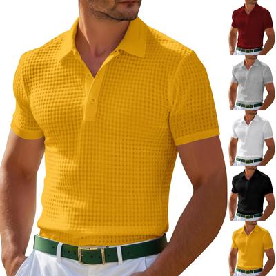 Men's Summer Retro Colorblock Pocket Short Sleeve Tops Men's Casual Fashion Tops