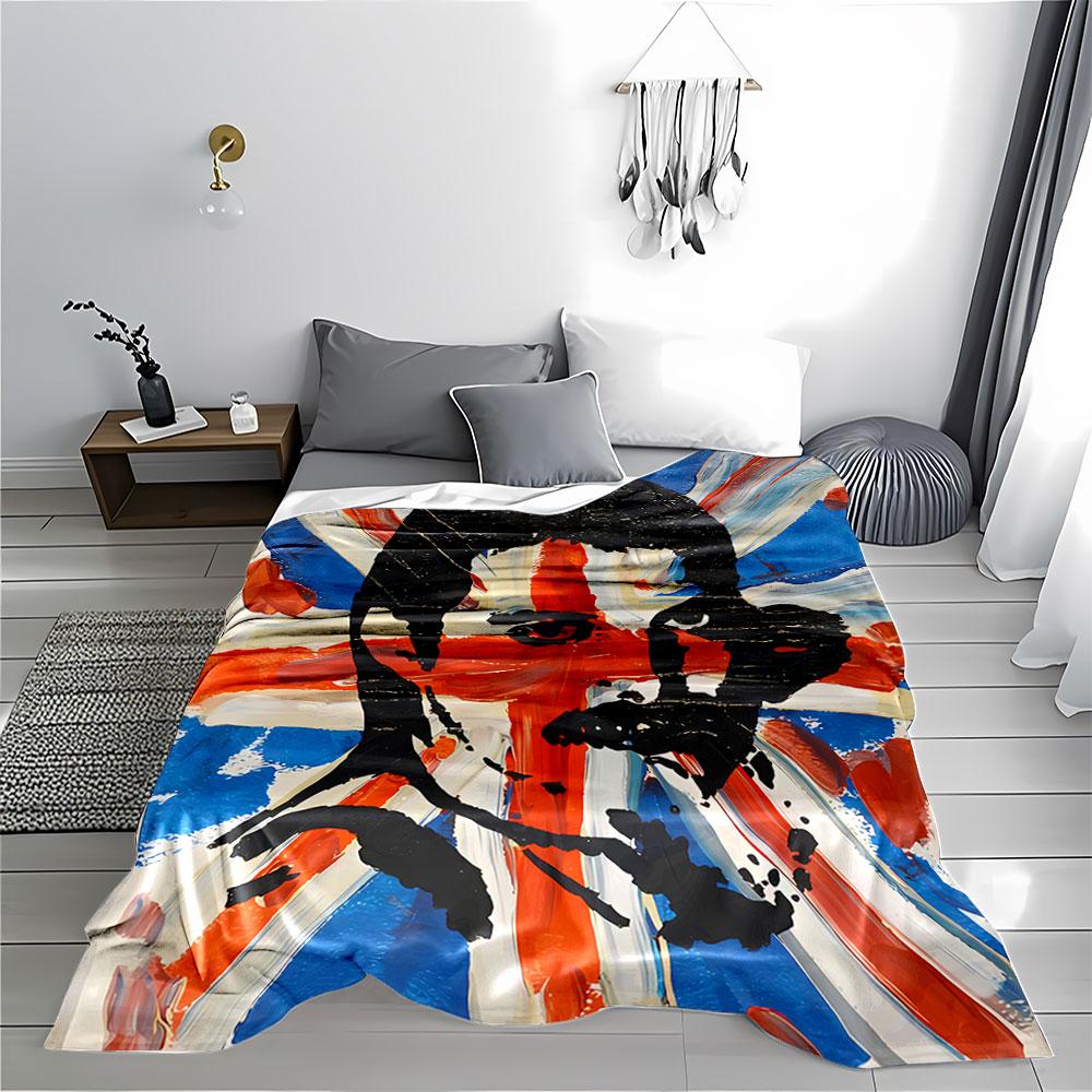 Union Jack Art Blanket for all seasons blanket lunch break throw gift