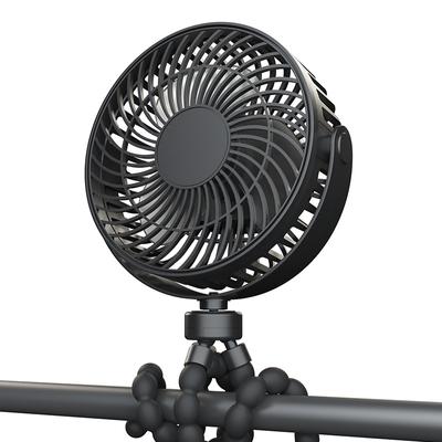 Portable Small Stroller Fan With Flexible Tripod Clip USB Rechargeable Handheld Cooling Fan For Travel Car Seat Camping Bedroom