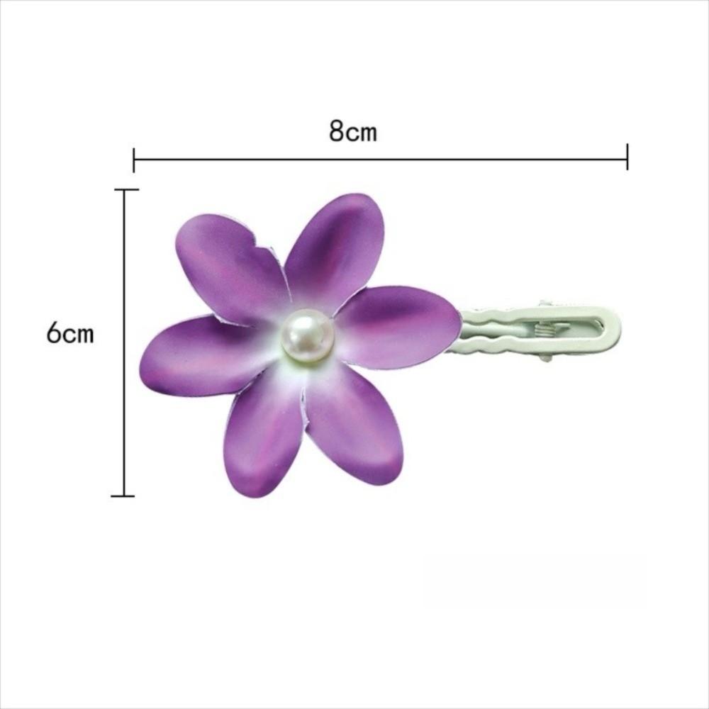 10Pcs Multicolor Duckbill Hair Clip Orchid Floral Hair Clip Gifts Side Bangs Clip Hair Accessory