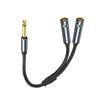 30Cm Long 6.5mm Mono Sound Y Cable Splitter Adapter Cord Line For Double Output To Amplifiers And PA Systems