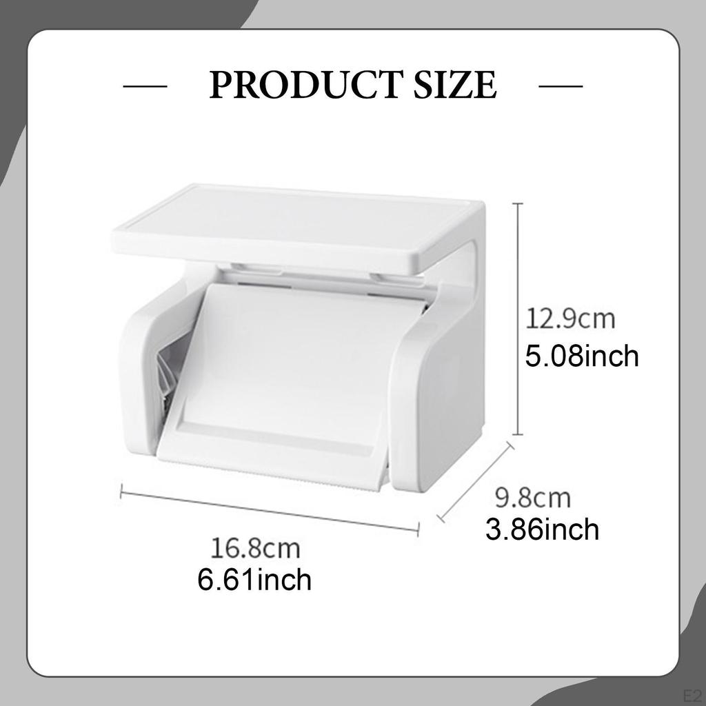 Toilet Paper Holder Tissue Roll Modern Organizer with Phone Shelf for Kitchen Dorm