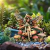 Fairy Sitting On Mushroom Garden Decor Acrylic Elf Garden Sign with Ground Stake