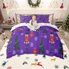 Homewish Kids Merry Christmas Duvet Cover Set Cute Nutcracker Bedding Set Happy New Year Bedroom Set Room Decor