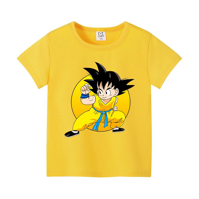 Dragon Ball Goku T-shirt Children's Clothing Cartoon Anime boy Short Sleeve Summer Casual Tops Shirts Cute baby Tees Clothes