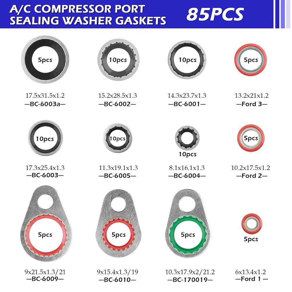 Reliable Gasket Performance Kit AC O Ring Kit Auto AC Spacers As Shown In The Picture AC O Ring Kit For AC System Leaks