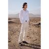H M Regular Fit Linen Blend sHirt wHite